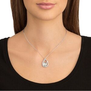 Swarovski Crystal Teardrop Pendant Necklace